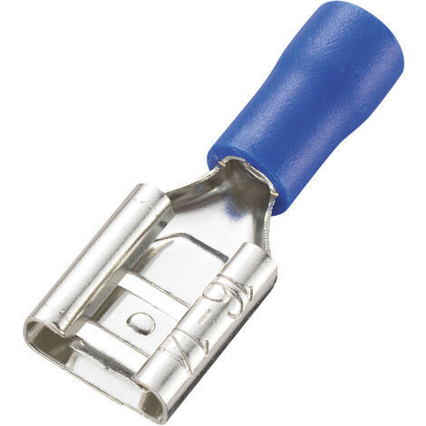 TRU COMPONENTS 737509 Flachsteckhülse  Steckbreite: 8.0 mm Steckdicke: 0.8 mm 180 ° Teilisoliert Bla