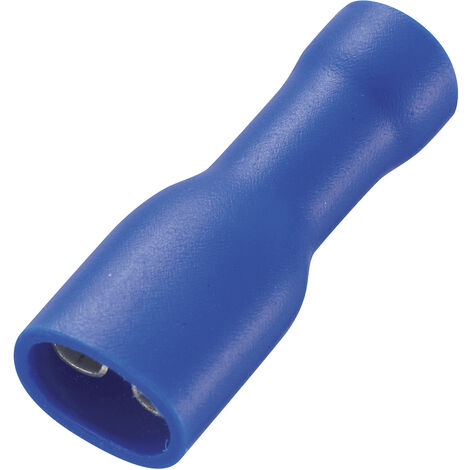 TRU COMPONENTS 737792 Flachsteckhülse  Steckbreite: 4.8 mm Steckdicke: 0.5 mm 180 ° Vollisoliert Bla