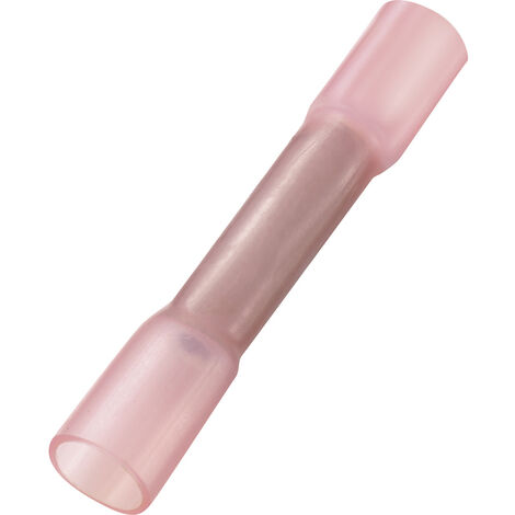 TRU COMPONENTS 739114 Stoßverbinder mit Schrumpfschlauch 0.50 mm²  Vollisoliert Rot 50 St.
