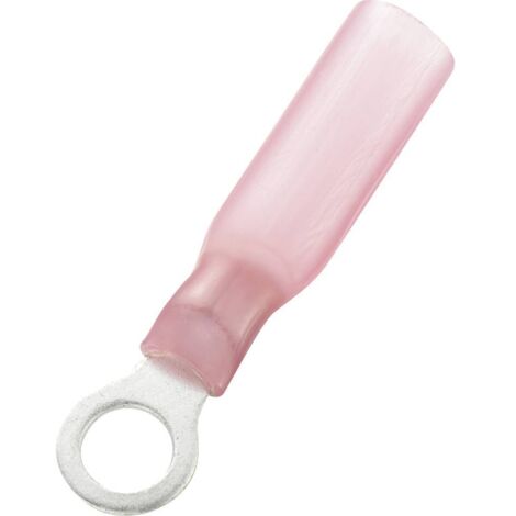 TRU COMPONENTS 739250 Cosse à oeillet avec gaine thermorétractable Section max.=1.50 mm² Ø du trou=6.3 mm partiellement