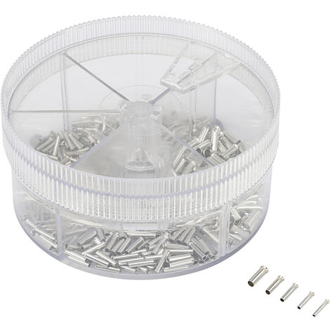 TRU COMPONENTS 739773 Aderendhülsen-Sortiment 0.5 mm², 0.75 mm², 1 mm², 1.5 mm², 2.5 mm² Unisoliert