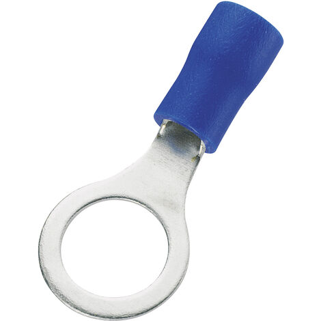 TRU COMPONENTS 746581 Ringkabelschuh  Querschnitt (max.)=2.50 mm² Loch-Ø=8.4 mm Teilisoliert Blau 10