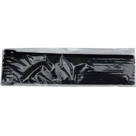 TRU COMPONENTS 801-330-Bag Fascette a strappo per raggruppare Lato morbido e lato rigido Nero 10 pz.
