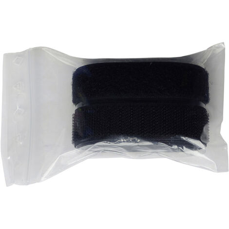 TRU COMPONENTS 908-330-Bag Klettband zum Aufkleben Haft- und Flauschteil (L x B) 500 mm x 20 mm Schw
