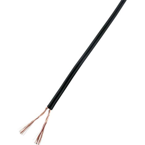 TRU COMPONENTS 93030c532 Fil de câblage 2 x 1 mm² noir 25 m