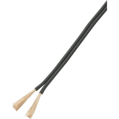 TRU COMPONENTS 93030c538 Fil de câblage 2 x 1.50 mm² noir 25 m