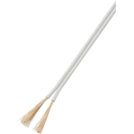 TRU COMPONENTS 93030c539 Fil de câblage 2 x 1.50 mm² blanc 25 m - blanc