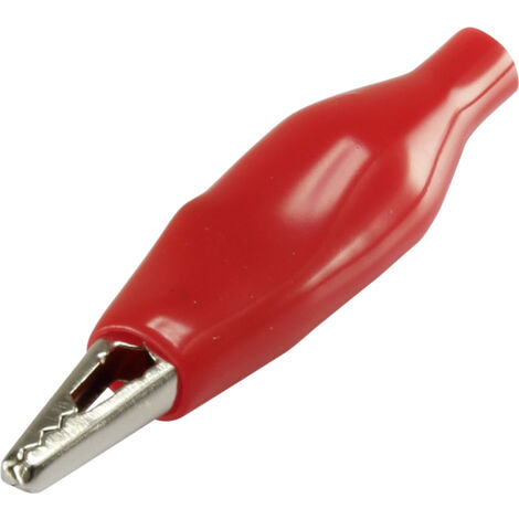TRU COMPONENTS 93038c31 Krokodilklemme Rot  Länge: 35 mm 1 St.