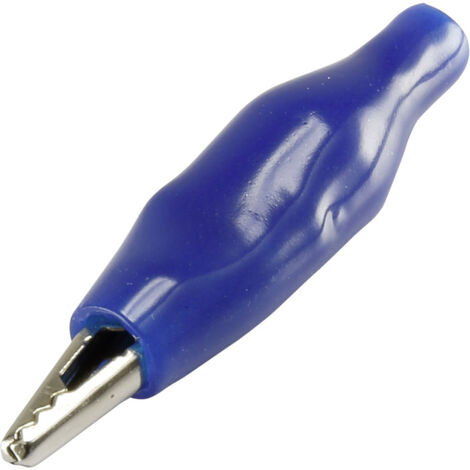 TRU COMPONENTS 93038c33 Krokodilklemme Blau  Länge: 35 mm 1 St.