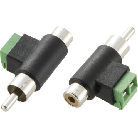TRU COMPONENTS ADAPTATEUR CINCH/RCA CINCH-RCA MÂLE - CINCH-RCA FEMELLE, À VISSER 1 PC(S) 1572281