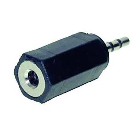 TRU COMPONENTS Adaptateur jack Jack mâle 6.35 mm - Jack femelle 3.5 mm mono  Nombre de pôles (num):2 1 pc(s) S306961