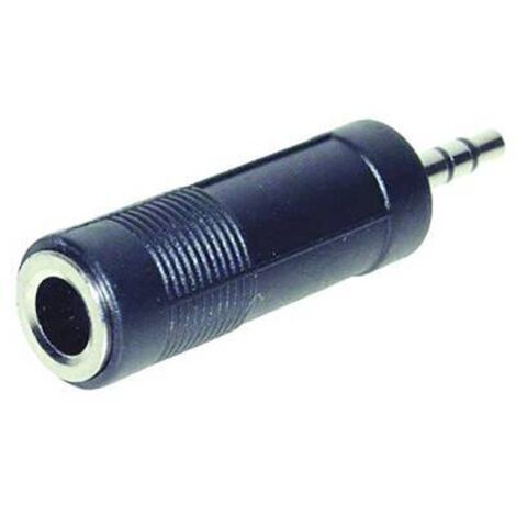 TRU COMPONENTS Adaptateur jack Jack mâle 3.5 mm - Jack femelle 6.35 mm stéréo Nombre de pôles:3 1 pc(s) S306531