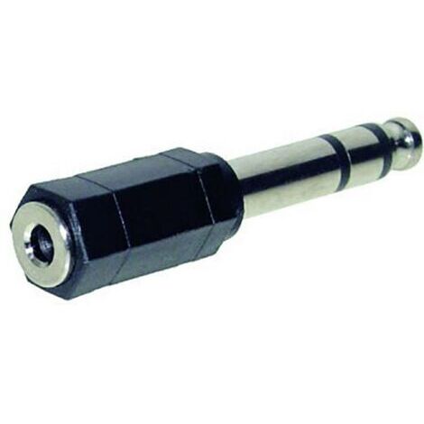 TRU COMPONENTS Adaptateur jack Jack mâle 6.35 mm - Jack femelle 3.5 mm stéréo, mono Nombre de pôles:3, 2 1 pc(s) S306921