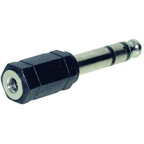 TRU COMPONENTS Adaptateur jack Jack mâle 6.35 mm - Jack femelle 3.5 mm stéréo Nombre de pôles:3 1 pc(s) S306581