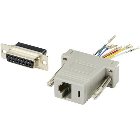 TRU COMPONENTS Adaptateur SUB-D SUB-D femelle 15 pôles - RJ45 femelle 1 pc(s) W043492