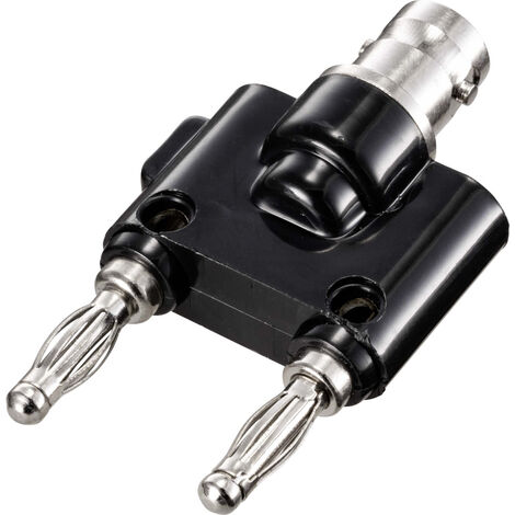 TRU COMPONENTS  Adapterstecker  BNC-Buchse - Lamellenstecker 4 mm gerade Schwarz