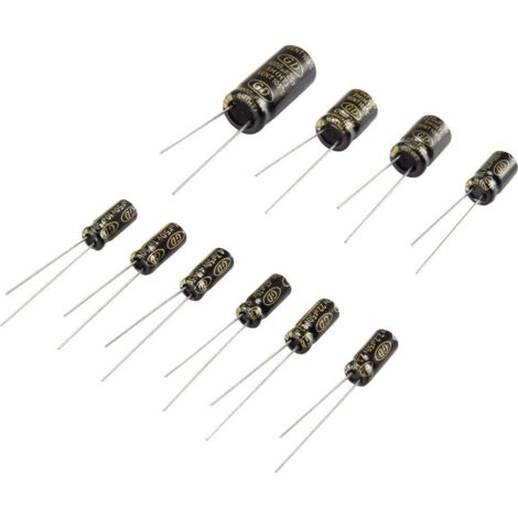 TRU COMPONENTS Assortiment de condensateurs électrolytiques sortie radiale 25 V, 50 V 120 pc(s)