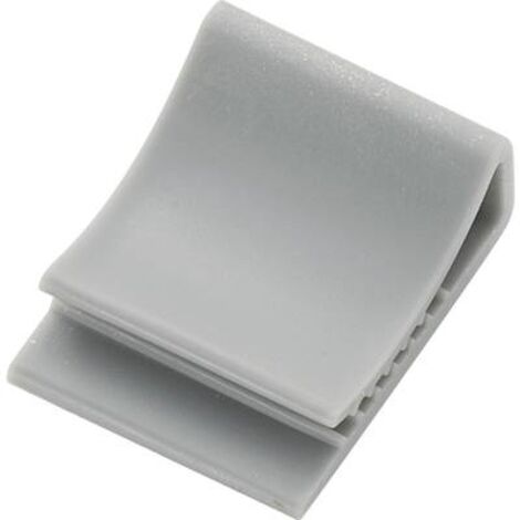 TRU COMPONENTS BASE DI FISSAGGIO TC-6645724 PER CAVO A NASTRO PIATTO, GRIGIO CHIARO, 100 PEZZI