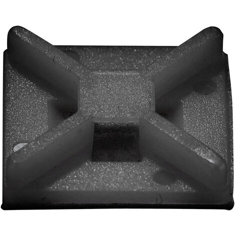 TRU COMPONENTS  Befestigungssockel  541189   4fach einfädeln Schwarz 50 St.