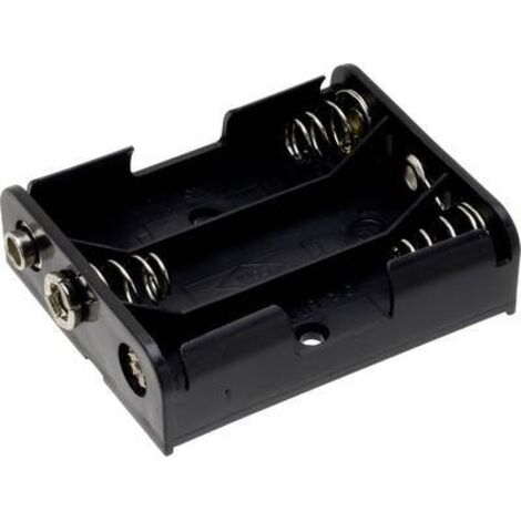 TRU COMPONENTS BH-331B Support de pile 3x LR6 (AA) raccordement par empreinte pile 9V X453481