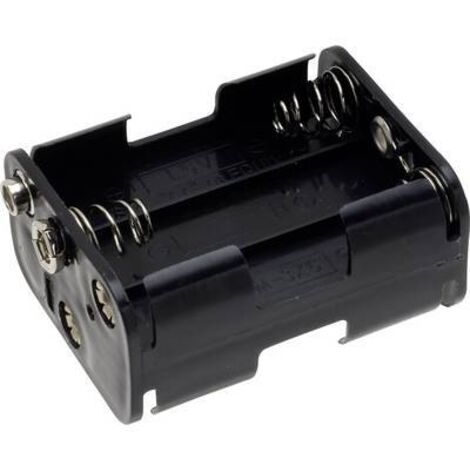 TRU COMPONENTS BH-363-1B Support de pile 6x LR6 (AA) raccordement par empreinte pile 9V X671541