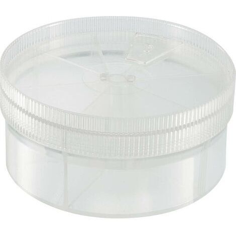 TRU COMPONENTS Boîte de rangement (Ø x H) 92 mm x 43.5 mm Nombre de compartiments: 7 séparations variables Contenu 1 pc(s) S886781