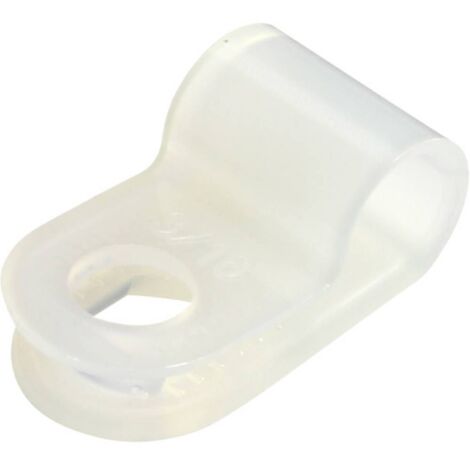 TRU COMPONENTS Bride de montage vissable TC-6645704 Plage de Ø du faisceau 5 mm (max) transparent 100 pc(s) X891581