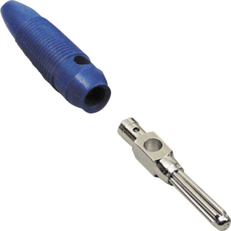 TRU COMPONENTS  Büschelstecker Stecker, gerade Stift-Ø: 4 mm Blau 1 St.