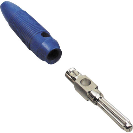 TRU COMPONENTS  Büschelstecker Stecker, gerade Stift-Ø: 4 mm Blau 1 St.
