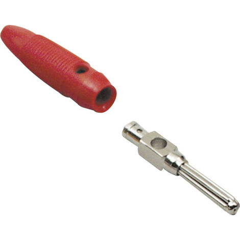 TRU COMPONENTS  Büschelstecker Stecker, gerade Stift-Ø: 4 mm Rot 1 St.