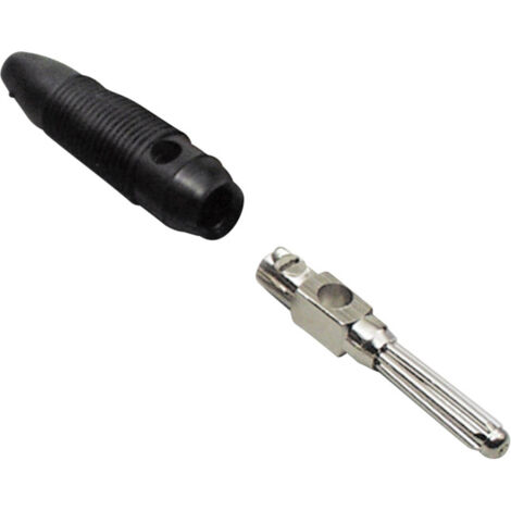 TRU COMPONENTS  Büschelstecker Stecker, gerade Stift-Ø: 4 mm Schwarz 1 St.