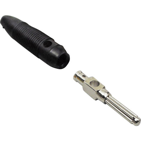 TRU COMPONENTS  Büschelstecker Stecker, gerade Stift-Ø: 4 mm Schwarz 100 St.