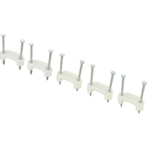 Tru Components – Cavalier câble électrique 1593094 – Ø faisceau max 17,70 mm – 100 pièces – Polyamide blanc pour installation rapide - TC-DNF17203