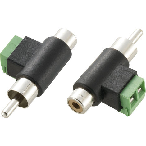 TRU COMPONENTS  Cinch-Adapter Cinch-Stecker - Cinch-Buchse, Schrauben   1 St.
