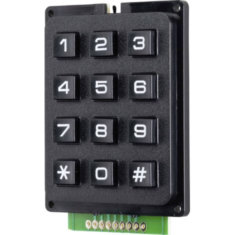 TRU COMPONENTS Clavier à touche Matrice de clavier 3 x 4 1 pc(s)