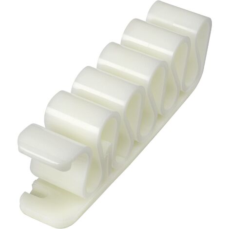 TRU COMPONENTS Clip de câble autocollant 1572343 Plage de Ø du faisceau 8 mm (max) blanc 1 pc(s) S452121