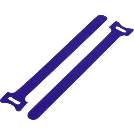 TRU COMPONENTS Collier de serrage auto-agrippant pour grouper partie velours et partie agrippante (L x l) 310 mm x 16 mm bleu 20 pc(s) V666373