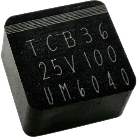 TRU COMPONENTS CONDENSATEUR ÉLECTROLYTIQUE CMS 0603 100 F 25 V 20 % (L X L X H) 6.5 X 6.5 X 3.0 MM 1 PC(S)