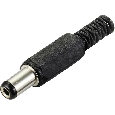 TRU COMPONENTS Connecteur basse tension mâle, droit 5.5 mm 2.1 mm 1 pc(s) S624292