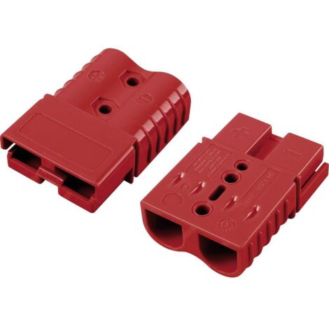 Tru Components – Connecteur de batterie à courant fort 120 A rouge – 2 pôles unisexe – Tension 24 V/DC – Connexion à sertir – Contenu 1 pc