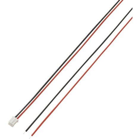 TRU COMPONENTS Cordon fil à carte assemblé Nbr total de pôles 2 Pas: 2 mm 1 pc(s) S18659