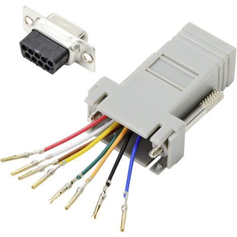 TRU COMPONENTS  D-SUB Adapter D-SUB-Buchse 9pol. - RJ45-Buchse  1 St.
