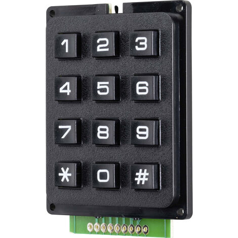 TRU COMPONENTS  Drucktastenfeld  Tastenfeld Matrix 3 x 4 1 St.