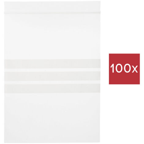 TRU COMPONENTS Druckverschlussbeutel mit Beschriftungsstreifen (L x B) 170 mm x 120 mm Transparent P