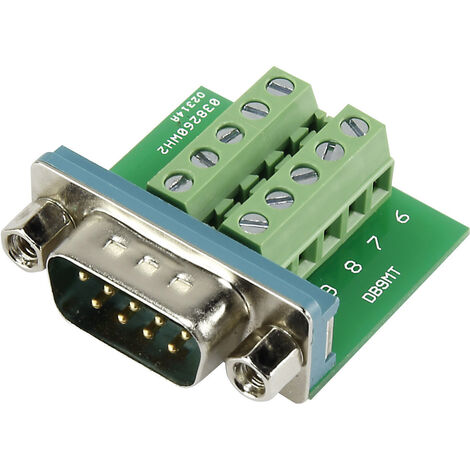 TRU COMPONENTS DSUB09M-10TB-2 1229332 D-SUB Stecker 90 ° Polzahl: 9 Schrauben 1 St.