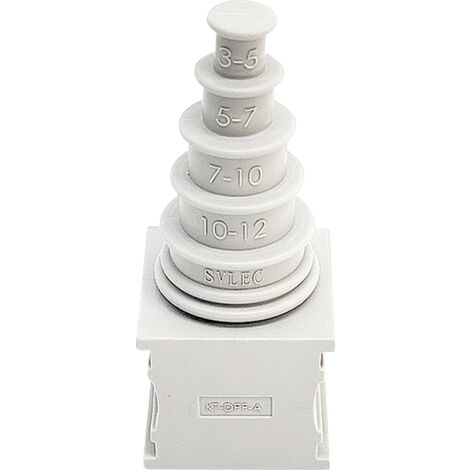 TRU COMPONENTS ELT M1 Kabeldurchführung geschlitzt  Klemm-Ø (max.) 12 mm  Elastomer Grau 1 St.