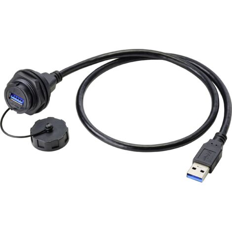 TRU COMPONENTS Embase femelle USB 3.0 type A embase femelle 50 cm IP67 Contenu: 1 pc(s) Y668812