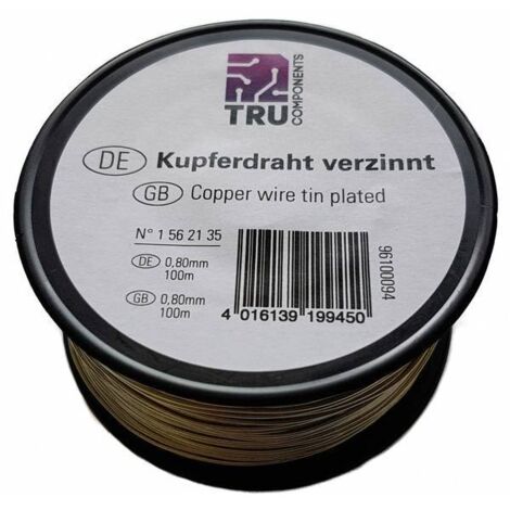 TRU COMPONENTS Filo in rame Diametro (senza isolante): 0.60 mm 100 m