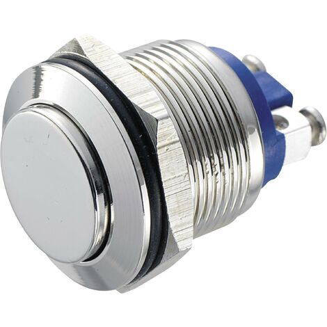 TRU COMPONENTS GQ 19H-N Bouton-poussoir antivandalisme 48 V/DC 2 A 1 x Off/(On) à rappel IP65 1 pc(s) D79561