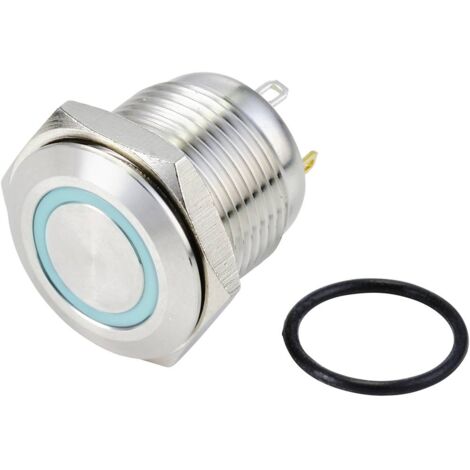 TRU COMPONENTS GQ16F-10E/J/B/24V/S INTERRUTTORE ANTIVANDALISMO 48 V/DC 2 A 1 X OFF/(ON) PROMEMORIA BLU IP65 1 PZ(I)
